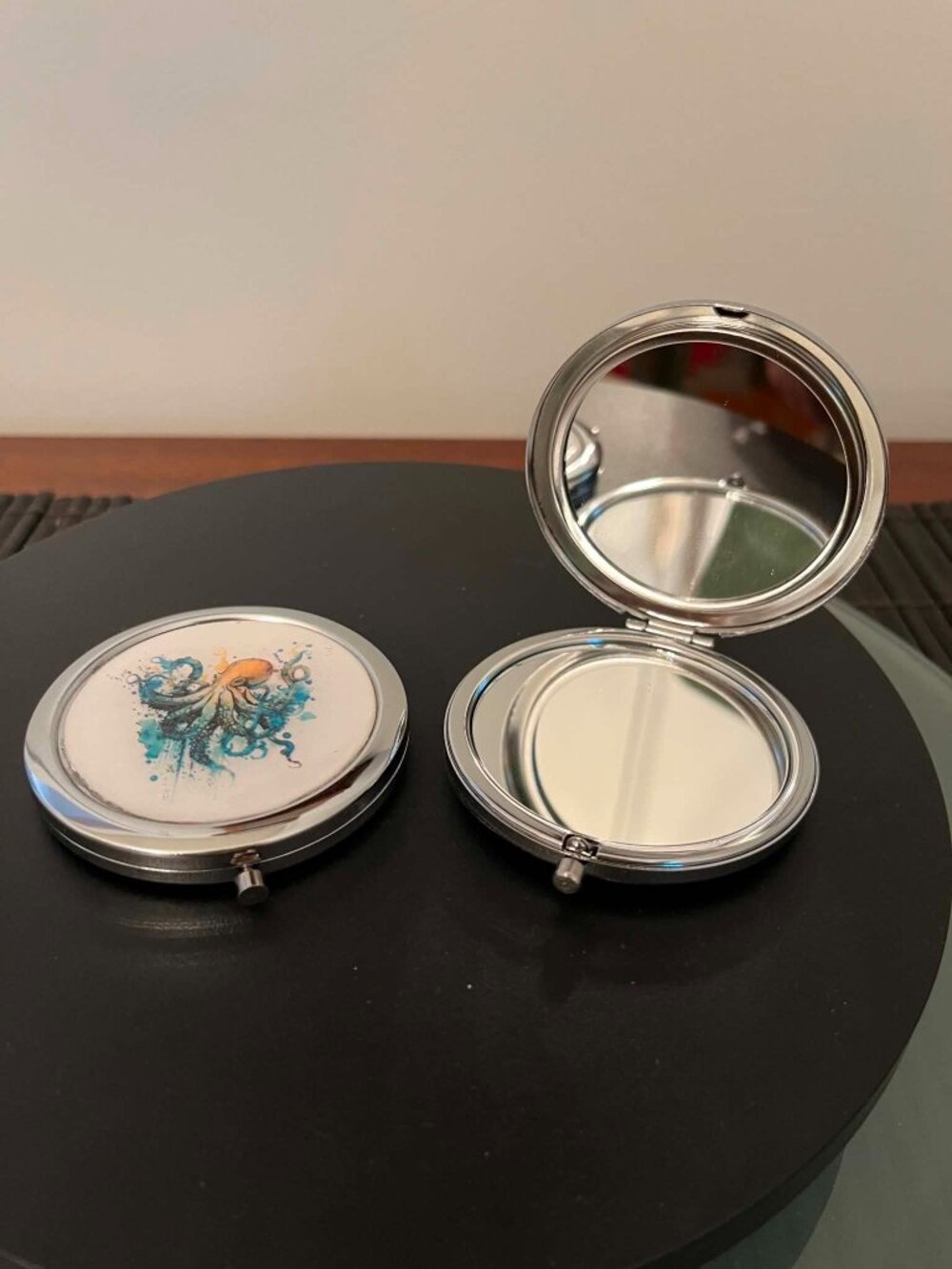 Watercolor Octopus Themed Compact/Pocket Mirror